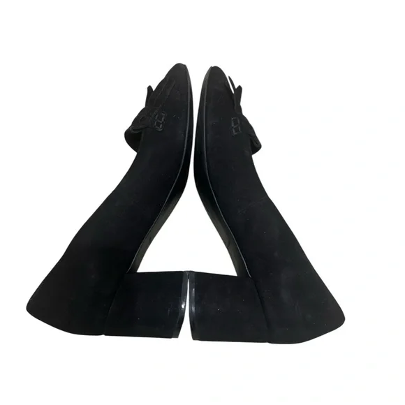 Cole Haan grand OS Black Suede Block Heel slip on loafer round toe 8.5 - Picture 5 of 10